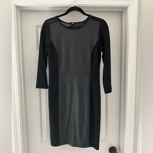Faux leather dress